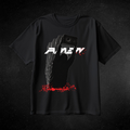 Czarny T-shirt Krótki Film o Nawijaniu