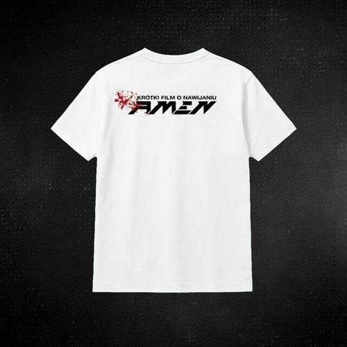 Biały T-shirt Krótki Film o Nawijaniu